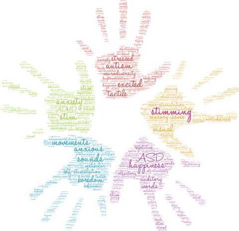 Stimming Word Cloud Stock Illustration