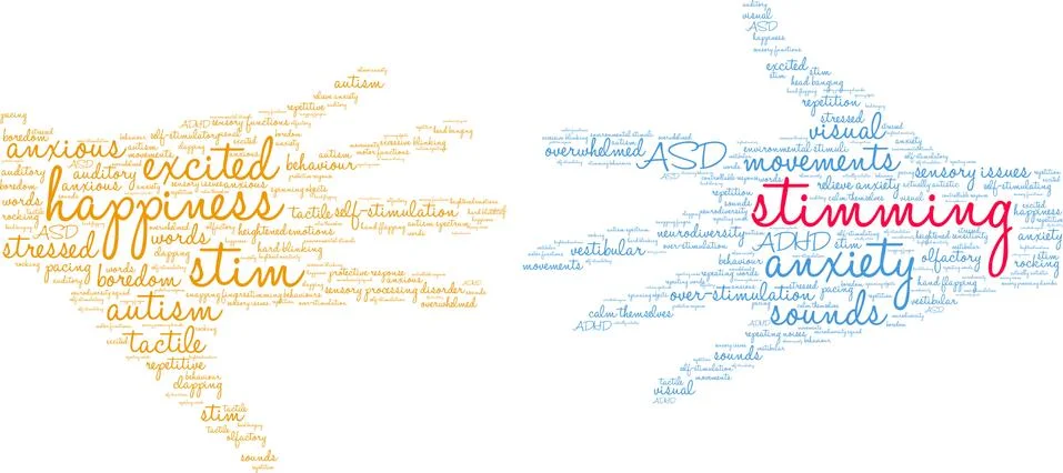Stimming Word Cloud Illustrazione stock