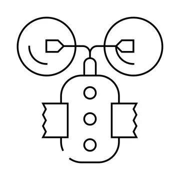 Stimulant device line icon vector illustration Stock Illustration