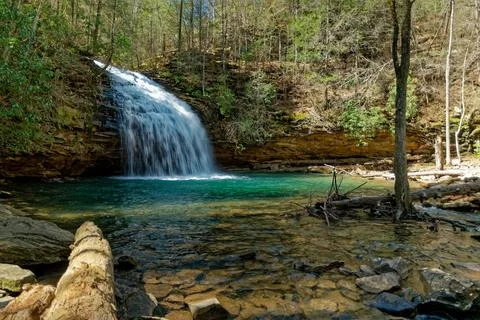 Stinging Fork falls Tennessee in springtime Stock Photos