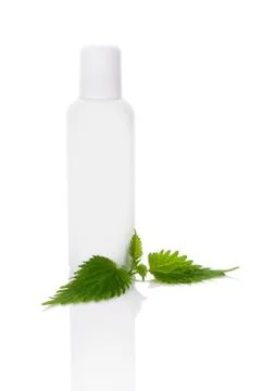 Stinging nettle cosmetics. Stock Photos