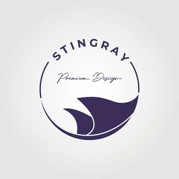 Stingray circle logo vector illustration design Stock Illustration