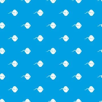 Stingray fish pattern seamless blue イラスト素材
