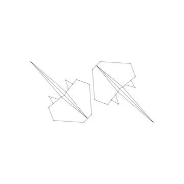 Stingray Fish Polygonal Lines Stock Illustration