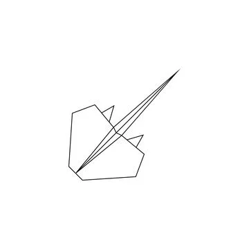 Stingray Fish Polygonal Lines Stock Illustration