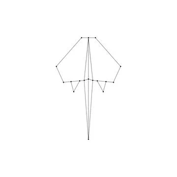 Stingray Fish Polygonal Lines Stock Illustration