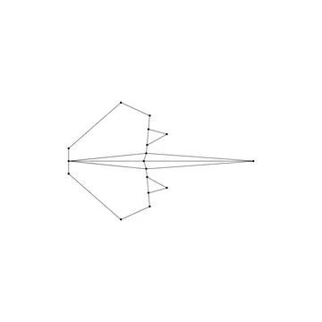Stingray Fish Polygonal Lines Stock Illustration
