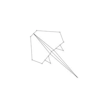 Stingray Fish Polygonal Lines Stock Illustration