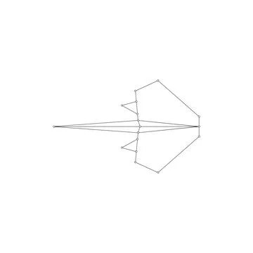 Stingray Fish Polygonal Lines Stock Illustration