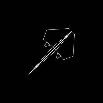 Stingray Fish Polygonal Lines Stock Illustration