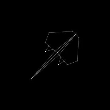 Stingray Fish Polygonal Lines Stock Illustration