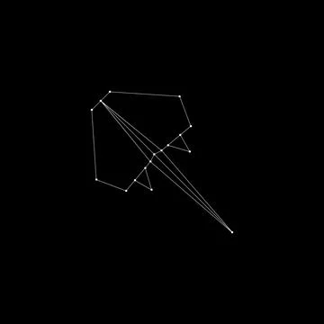 Stingray Fish Polygonal Lines Stock Illustration