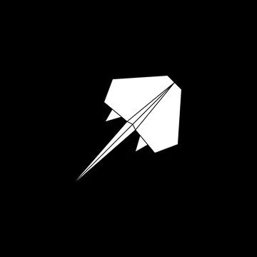 Stingray Fish Shape Inspired by Origami Form Stock Illustration