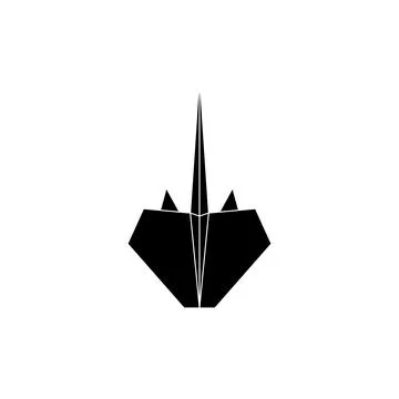 Stingray Fish Shape Inspired by Origami Form Stock Illustration