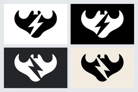 Stingray Flash Logo Icon Vector Set Stock Illustration