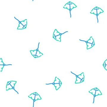 Stingray form kite vector seamless pattern Stock Illustration