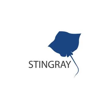 Stingray logo ilustration vector flat design Illustrazione stock