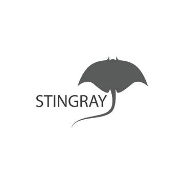 Stingray logo ilustration vector flat design Illustrazione stock