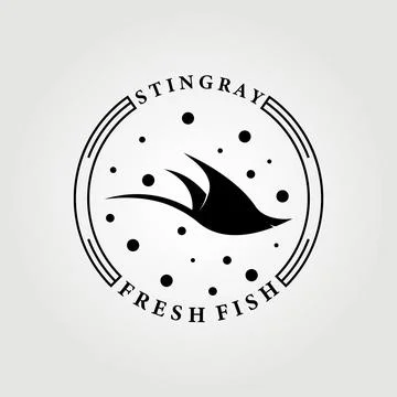 Stingray logo vector illustration design graphic Stock Illustration