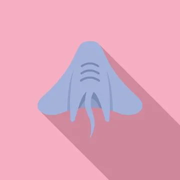 Stingray manta icon flat vector. Underwater animal Stock Illustration