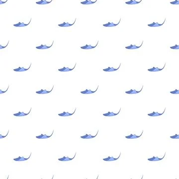 Stingray pattern creating seamless marine animal background Stockillustratie