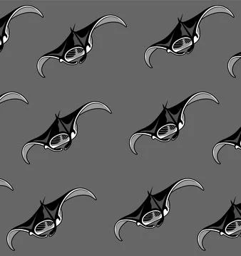 Stingray pattern on red background Stock Illustration