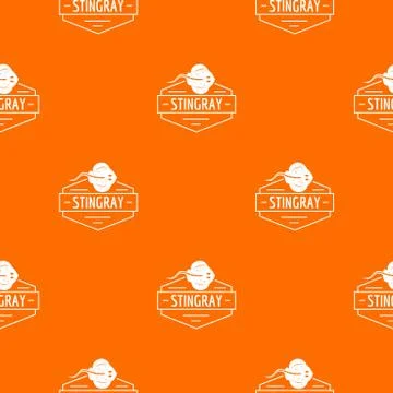 Stingray pattern vector orange 스톡 일러스트