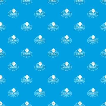 Stingray pattern vector seamless blue イラスト素材