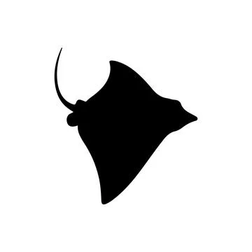 Stingray Sea Creature Silhouette Vector Illustration Stock-Illustration