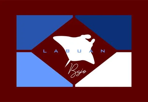 A stingray surrounded by a box Stock Illustration