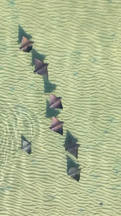 Stingray swimming in the ocean Stock Footage 321406890