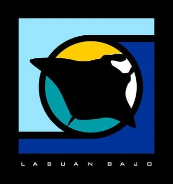 Stingrays on a colorful background Stock Illustration