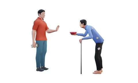 Stingy people Stock Illustration