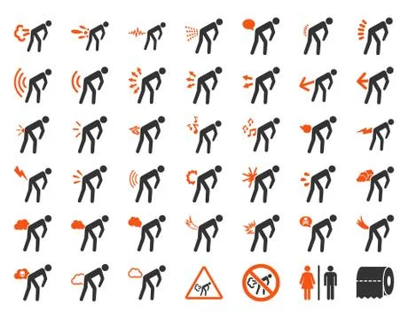 Stink Patients Icon Set Stock Illustration