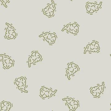 Stink smell line seamless pattern Illustrazione stock