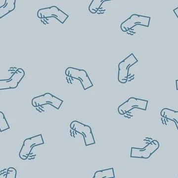 Stink smell line vector seamless pattern 스톡 일러스트