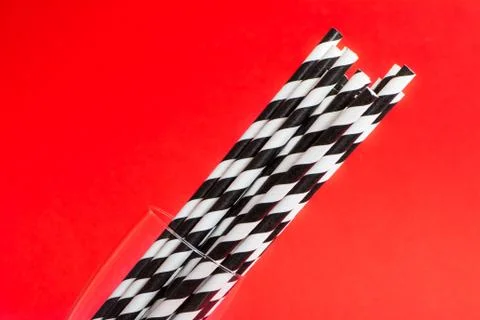 Stiped Straws Stock Photos