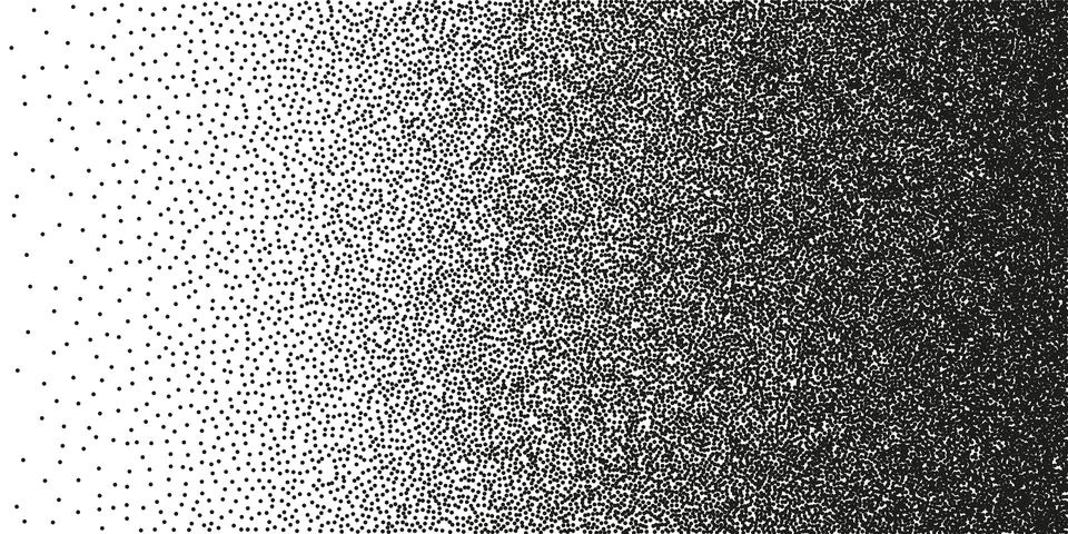 Stipple pattern, dotted geometric background. Stippling, dotwork drawing Ilustración de archivo