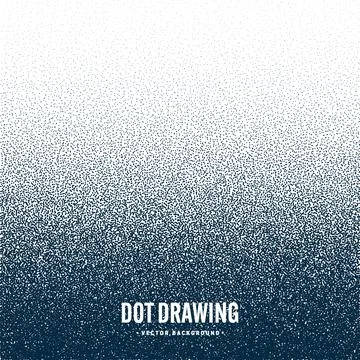 Stipple pattern, dotted geometric background. Stippling, dotwork drawing Ilustración de archivo