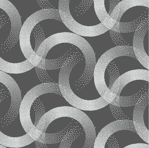 Stipple seamless pattern in retro style on grey background. Vector stipple Stock Illustration