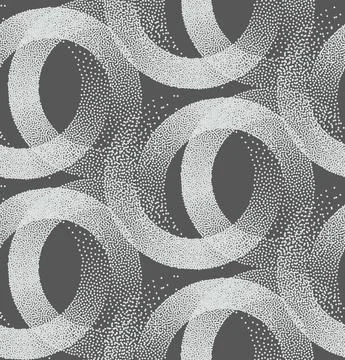 Stipple seamless pattern in retro style on grey background. Vector stipple Illustrazione stock