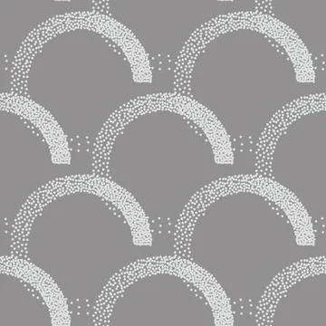 Stipple seamless pattern in retro style on grey background. Vector stipple Ilustración de archivo