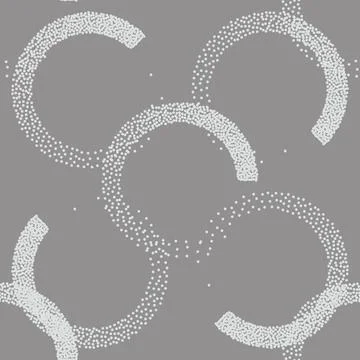 Stipple seamless pattern in retro style on grey background. Vector stipple Illustrazione stock