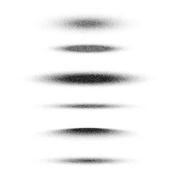 Stipple shadows set, dotted design elements. Fading gradient. Stippling, dotwork Illustrazione stock