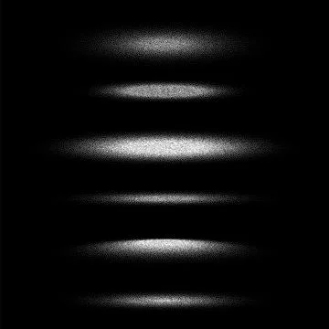 Stipple shadows set, dotted design elements. Fading gradient. Stippling, dotwork Stock Illustration