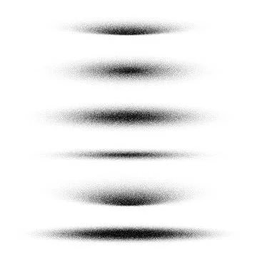 Stipple shadows set, dotted design elements. Fading gradient. Stippling, dotwork Illustrazione stock