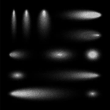 Stipple shadows set, dotted design elements. Fading gradient. Stippling, dotwork 스톡 일러스트