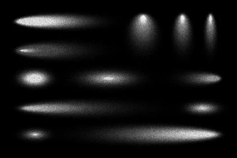 Stipple shadows set, dotted design elements. Fading gradient. Stippling, dotwork Illustrazione stock