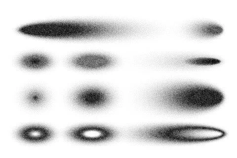 Stipple shadows set, dotted design elements. Fading gradient. Stippling, dotwork 스톡 일러스트