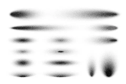 Stipple shadows set, dotted design elements. Fading gradient. Stippling, dotwork 스톡 일러스트